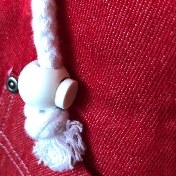 BF sized/ crop retro style, Red denim zip jacket♥️ - Picture 4 of 6